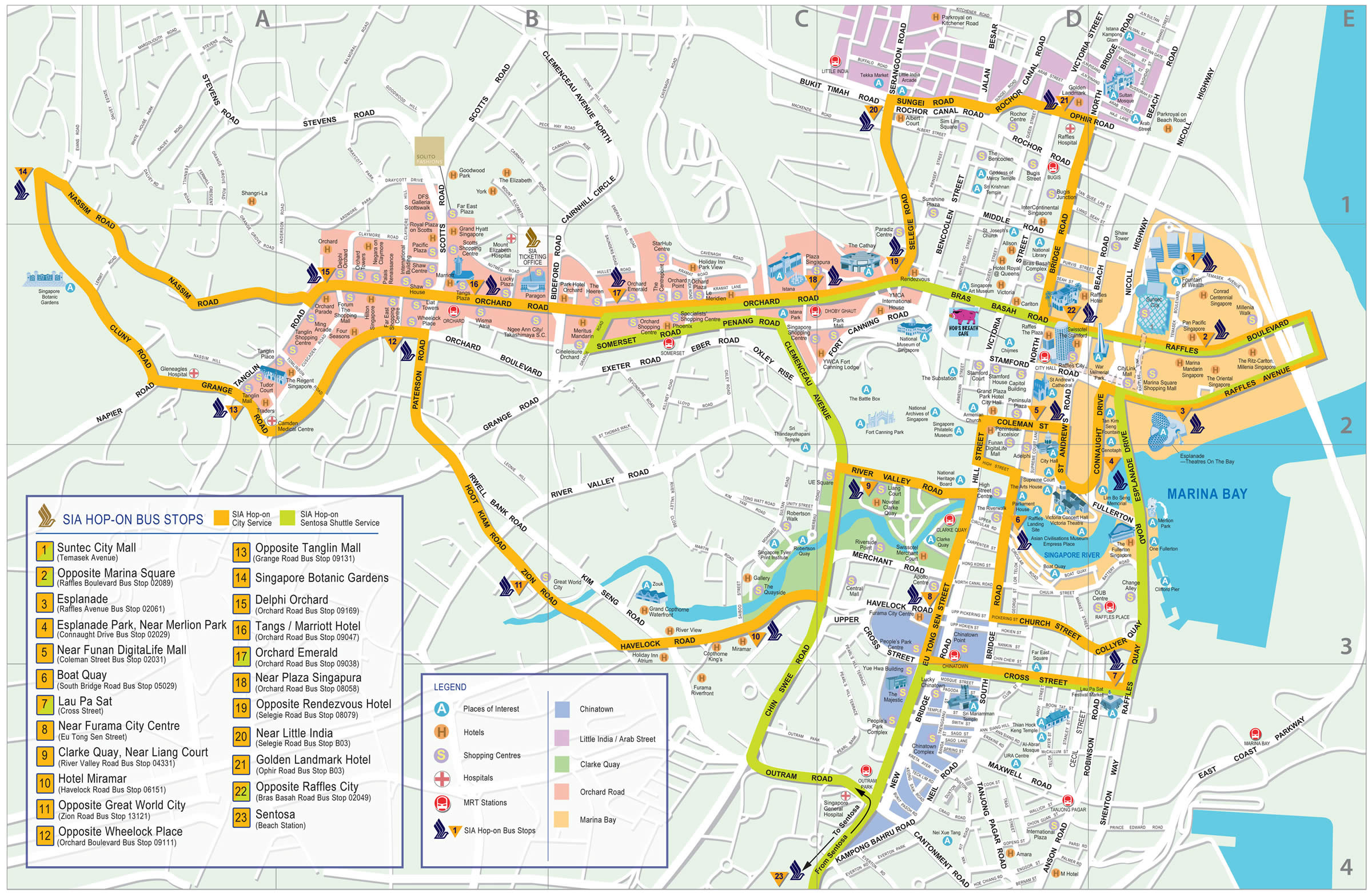 city map of singapore
